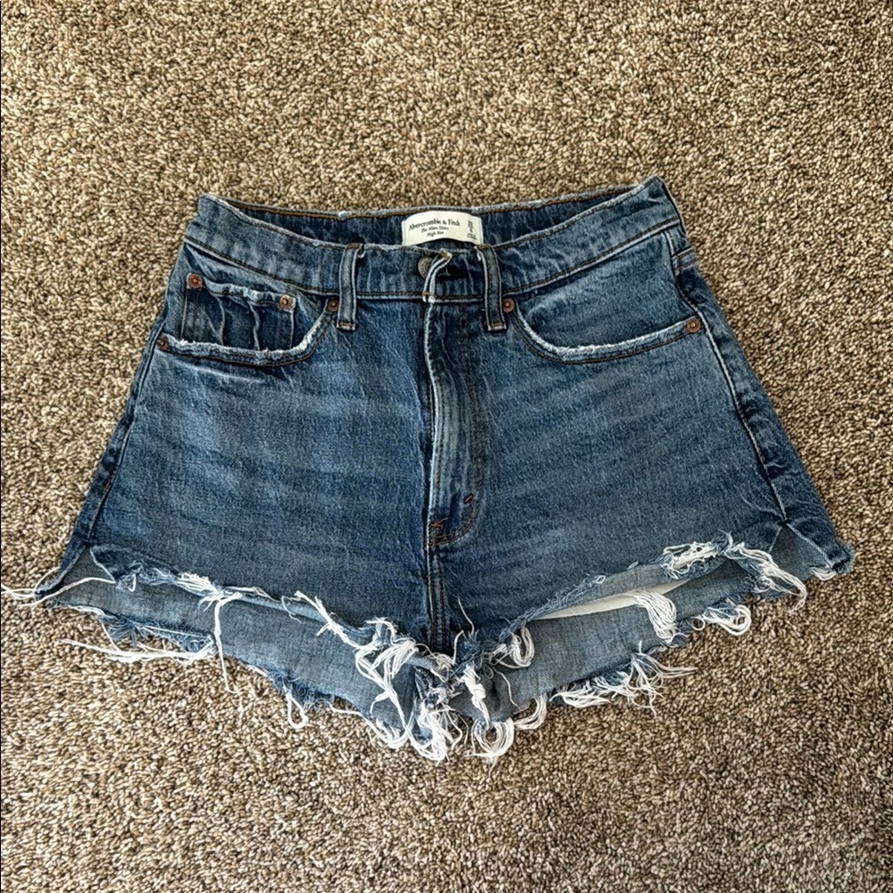 Abercrombie & Fitch High Rise Mom Denim Shorts